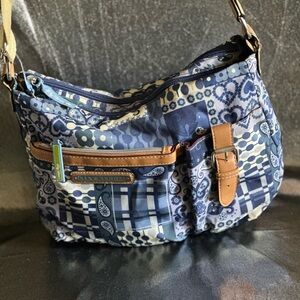 Lily Bloom Blue Patterned Women's Crossbody Bag